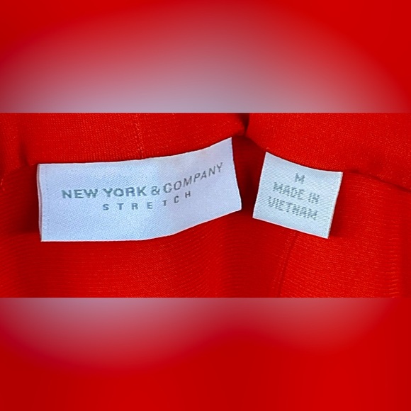 New York & Company Stretch S/L Orange Dinner Dress; NWT; M - Picture 8 of 14